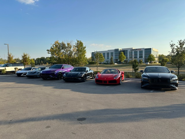 Exotic car lineup managed by Goldstar valet