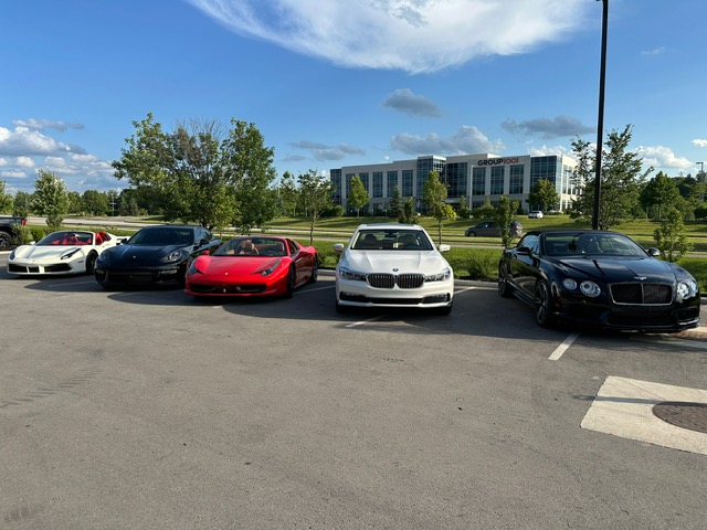 Exotic car lineup